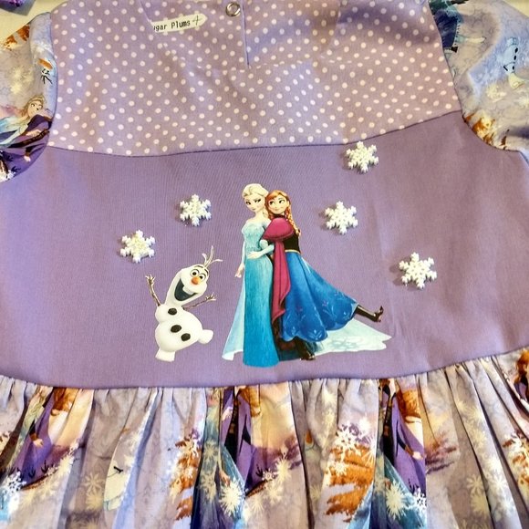 Frozen My Doll & Me Matching Twirl Dresses & Hairbows - Picture 3 of 7